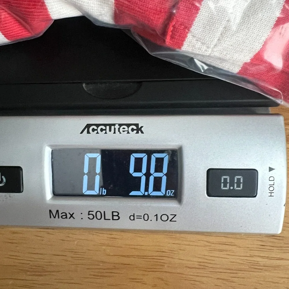 Girls of Dust Top Womens XS Red Striped Pocket T Shirt‎ Tee Natural Cotton - Picture 7 of 7